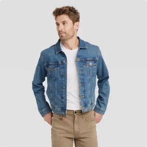 Goodfellow & Co Gray and Blue Denim Jacket